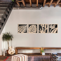 PALME 96x96 cm - Quadro arredo LASERCUT composito Legno e PVC Misura: 96x96 cm