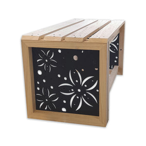 Panchina In Legno E Pvc Per Interno Ed Esterno Mod. FLOWERS