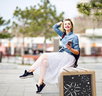 Panchina In Legno E Pvc Per Interno Ed Esterno Mod. FLOWERS