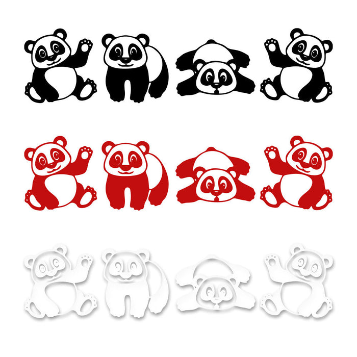 PANDA - Adesivo murale wall sticker in vinile 30x125 cm Colore: nero