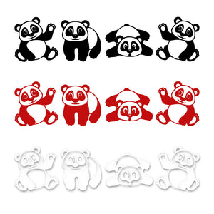 PANDA - Adesivo murale wall sticker in vinile 30x125 cm Colore: bianco