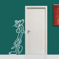 PANTERA ROSA - Adesivo murale wall sticker in vinile 55x120 cm Colore: bianco