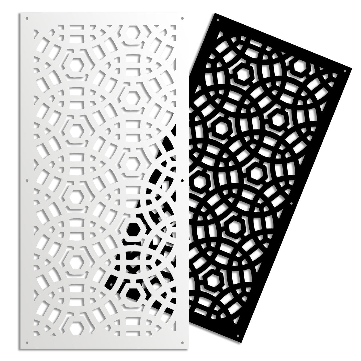 PELOTA MAYA - Pannello in PVC traforato - Parasole Misura: 47x94 cm, Colore: bianco