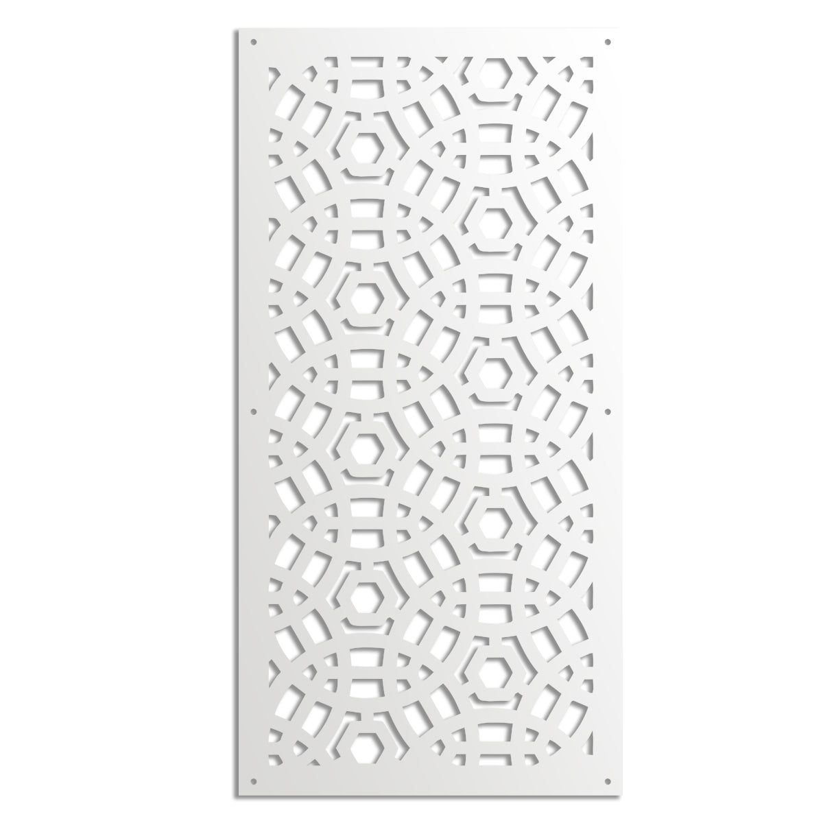 PELOTA MAYA - Pannello in PVC traforato - Parasole Misura: 47x94 cm, Colore: bianco