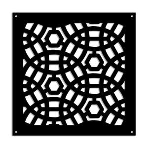 PELOTA MAYA - Pannello in PVC traforato - Parasole Misura: 98x98 cm, Colore: nero