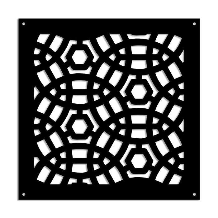 PELOTA MAYA - Pannello in PVC traforato - Parasole Misura: 98x98 cm, Colore: nero