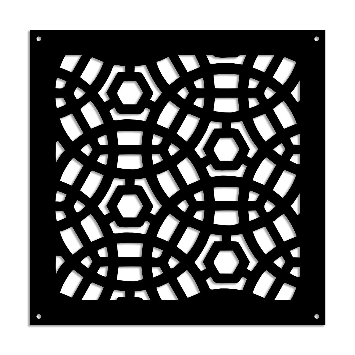 PELOTA MAYA - Pannello in PVC traforato - Parasole Colore: nero, Misura: 98x98 cm