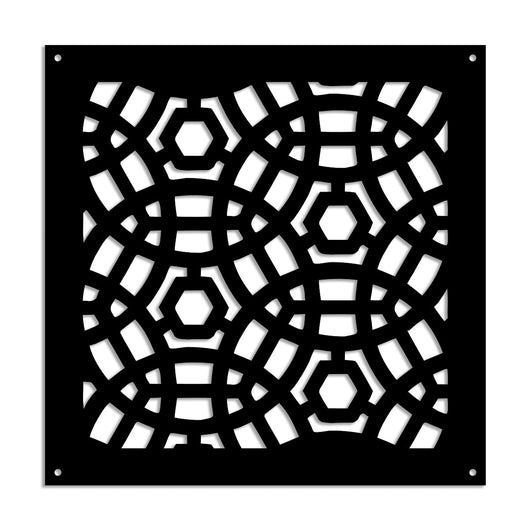 PELOTA MAYA - Pannello in PVC traforato - Parasole Colore: nero, Misura: 98x98 cm