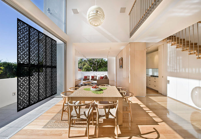 PELOTA MAYA - Pannello in PVC traforato - Parasole Misura: 50x150 cm, Colore: nero