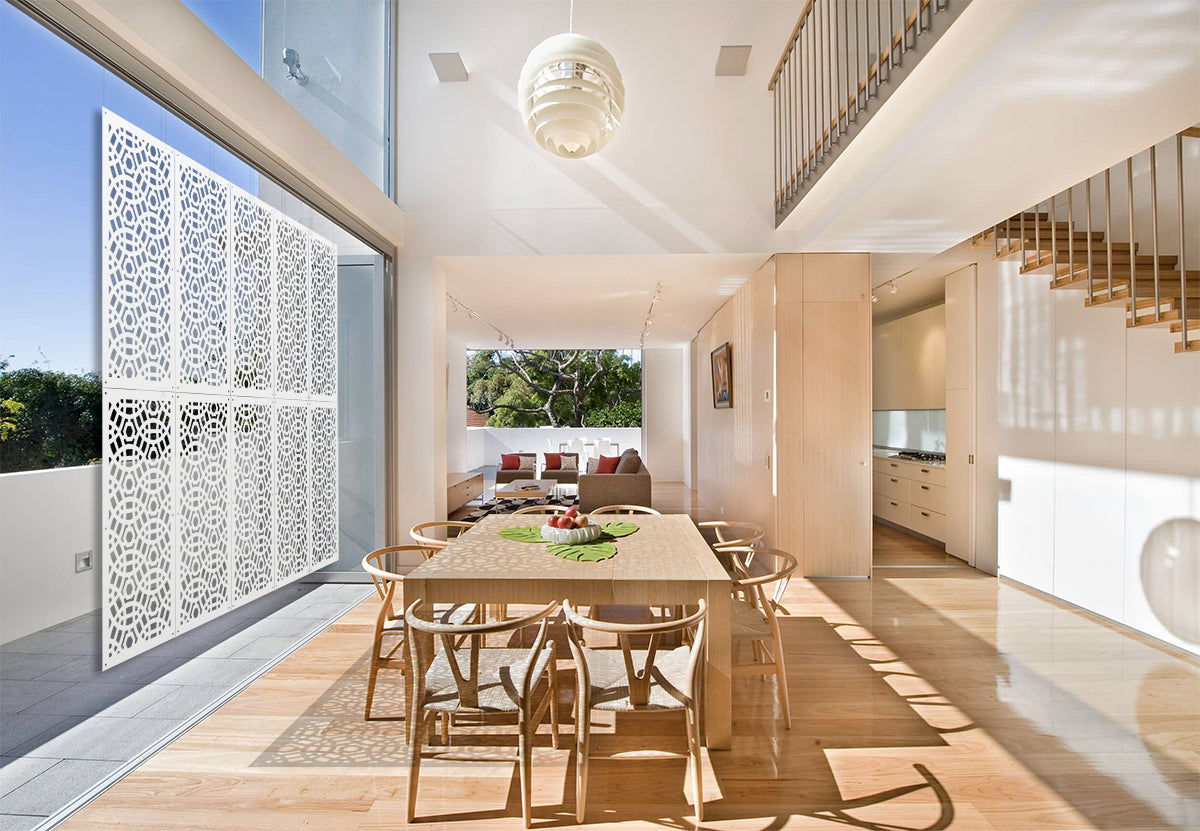 PELOTA MAYA - Pannello in PVC traforato - Parasole Misura: 50x150 cm, Colore: bianco