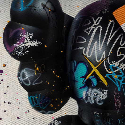 Peluche Grunge -  Quadro Canvas Contemporaneo su telaio in legno Misura: 100x140 cm