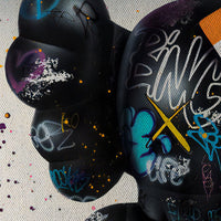 Peluche Grunge -  Quadro Canvas Contemporaneo su telaio in legno Misura: 50x70 cm