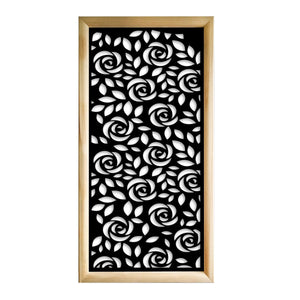 PETALI - Moduli Decorativi in Legno e PVC Misura: 47x94 cm, Colore: nero