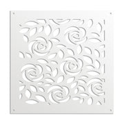 PETALI - Pannello in PVC traforato - Parasole Misura: 48x48 cm, Colore: bianco