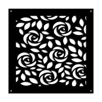 PETALI - Pannello in PVC traforato - Parasole Colore: nero, Misura: 98x98 cm