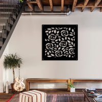 PETALI - Pannello in PVC traforato - Parasole Colore: nero, Misura: 98x98 cm