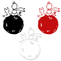 PICCOLO PRINCIPE - Adesivo murale wall sticker in vinile 55x90 cm Colore: nero