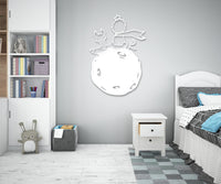 PICCOLO PRINCIPE - Adesivo murale wall sticker in vinile 55x90 cm Colore: bianco