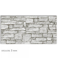 PIETRA CROATA - Paraschizzi da cucina in PVC flessibile - Misura 120x60cm spessore 3mm