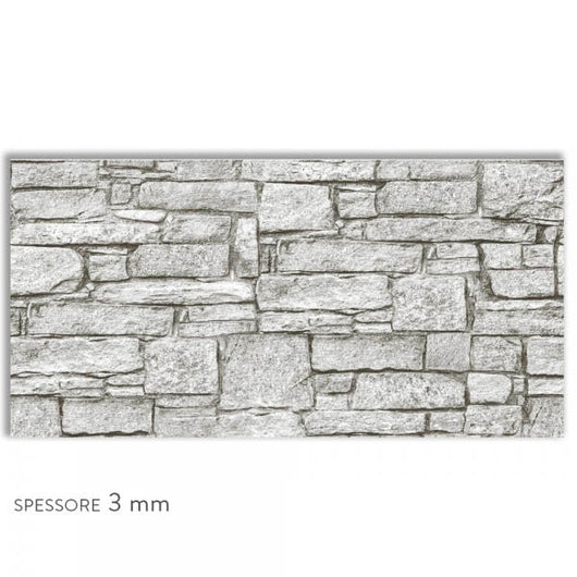 PIETRA CROATA - Paraschizzi da cucina in PVC flessibile - Misura 120x60cm spessore 3mm