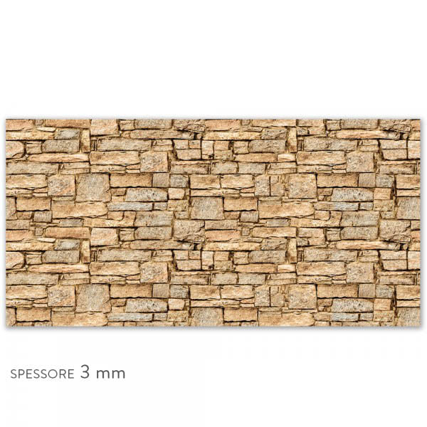 PIETRA DI SIVIGLIA - Paraschizzi da cucina in PVC flessibile - Misura 120x60cm spessore 3mm