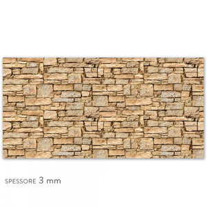 PIETRA DI SIVIGLIA - Paraschizzi da cucina in PVC flessibile - Misura 120x60cm spessore 3mm