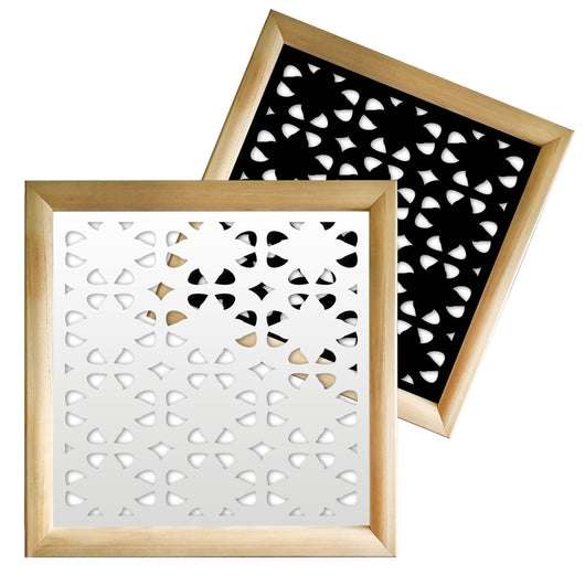 PINCERS - Moduli Decorativi in Legno e PVC Misura: 73x73 cm, Colore: nero