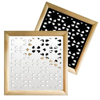 PINCERS - Moduli Decorativi in Legno e PVC Misura: 98x98 cm, Colore: nero