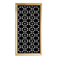 PINCERS - Moduli Decorativi in Legno e PVC Misura: 73x148 cm, Colore: nero