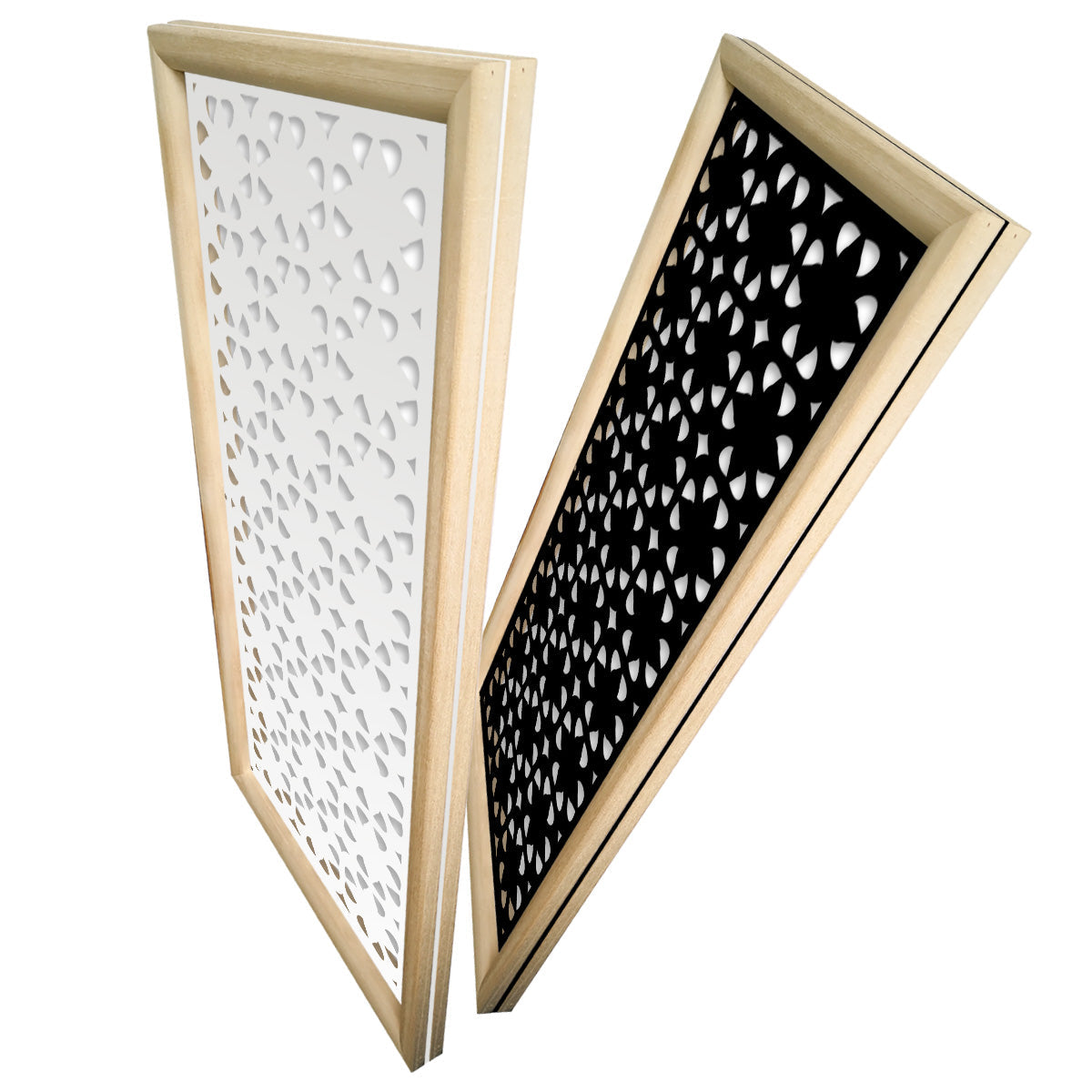 PINCERS - Moduli Decorativi in Legno e PVC Misura: 47x94 cm, Colore: nero