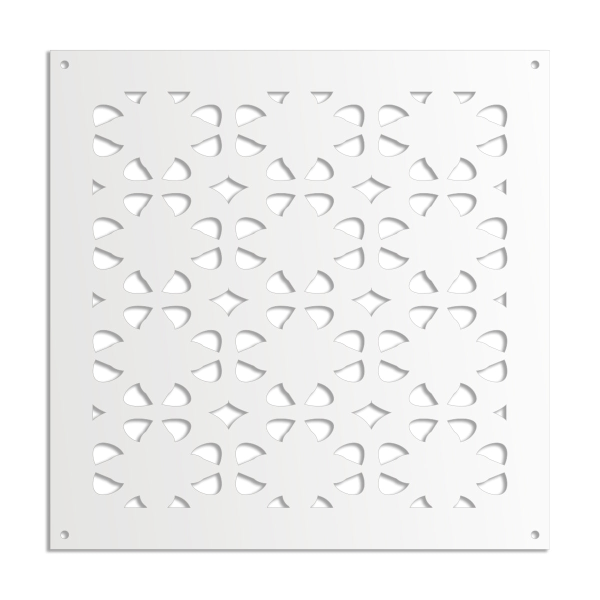PINCERS - Pannello in PVC traforato - Parasole Colore: bianco, Misura: 48x48 cm