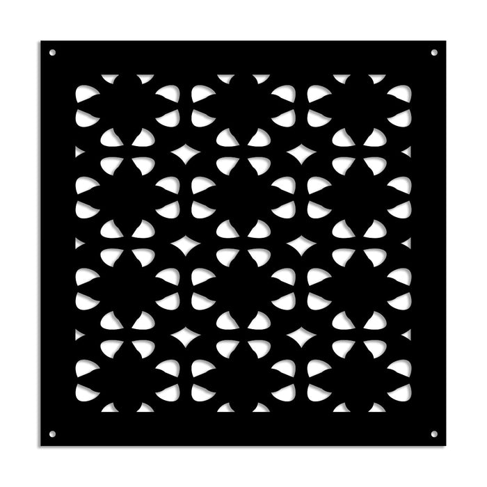 PINCERS - Pannello in PVC traforato - Parasole Misura: 98x98 cm, Colore: nero