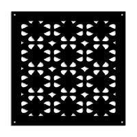 PINCERS - Pannello in PVC traforato - Parasole Colore: nero, Misura: 73x73 cm