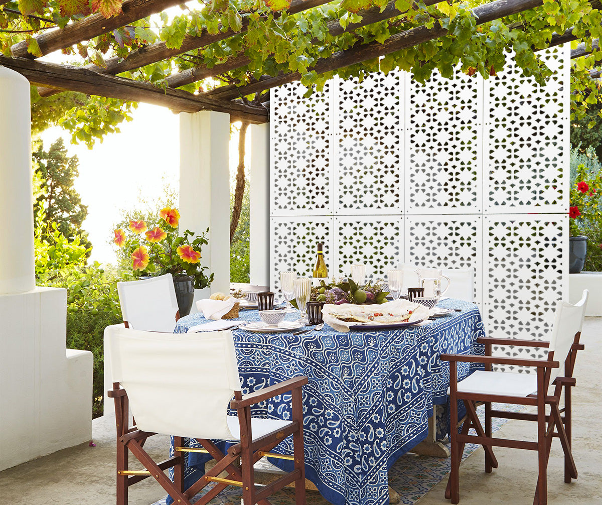 PINCERS - Pannello in PVC traforato - Parasole Colore: bianco, Misura: 50x150 cm