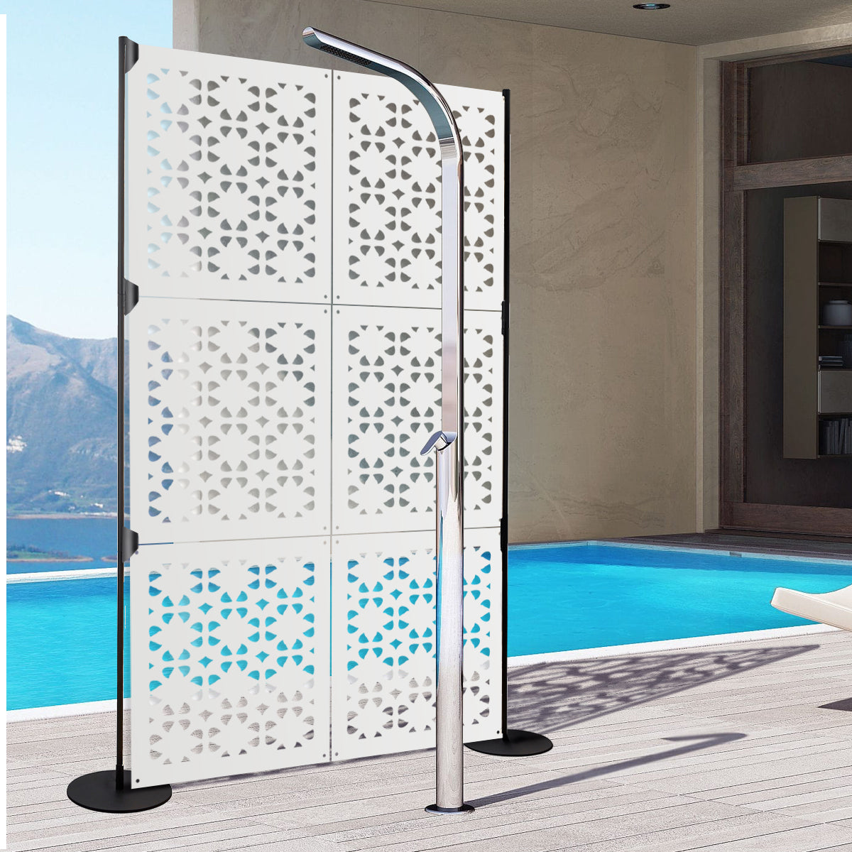 PINCERS - Pannello in PVC traforato - Parasole Colore: bianco, Misura: 48x48 cm