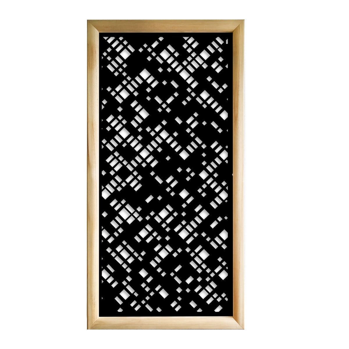 PIXEL - Moduli Decorativi in Legno e PVC Misura: 73x148 cm, Colore: nero