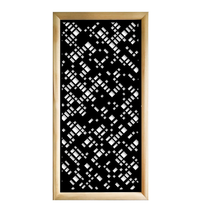PIXEL - Moduli Decorativi in Legno e PVC Misura: 73x148 cm, Colore: nero