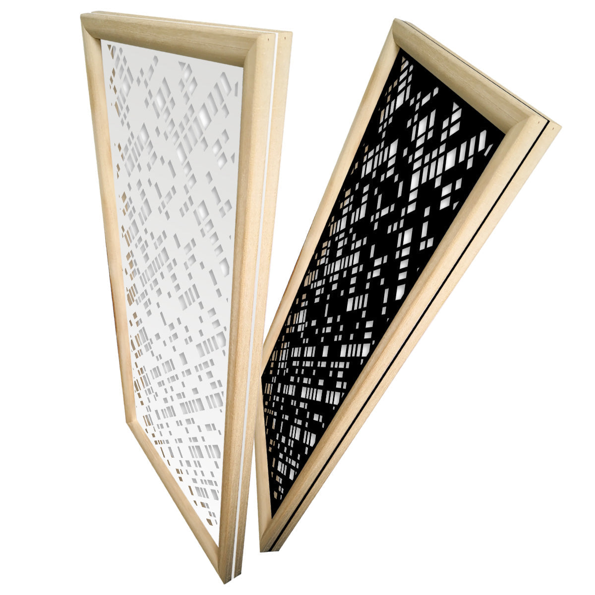 PIXEL - Moduli Decorativi in Legno e PVC Misura: 73x148 cm, Colore: nero