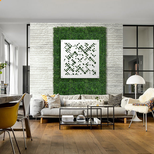 PIXEL - Pannello in PVC traforato - Parasole Colore: bianco, Misura: 98x98 cm