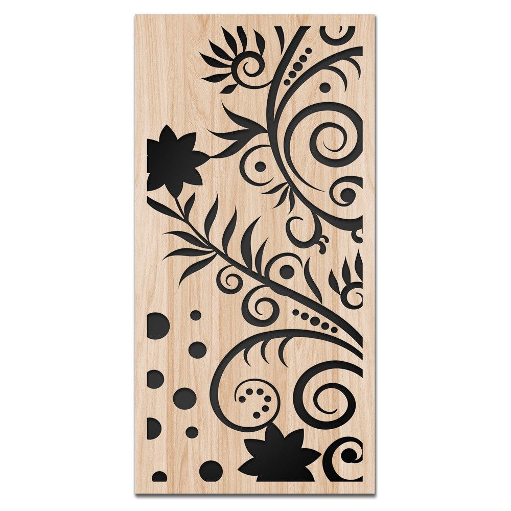 PLANT - Quadro arredo LASERCUT composito Legno e PVC Misura: 50x100 cm