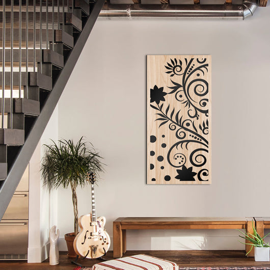 PLANT - Quadro arredo LASERCUT composito Legno e PVC Misura: 50x100 cm