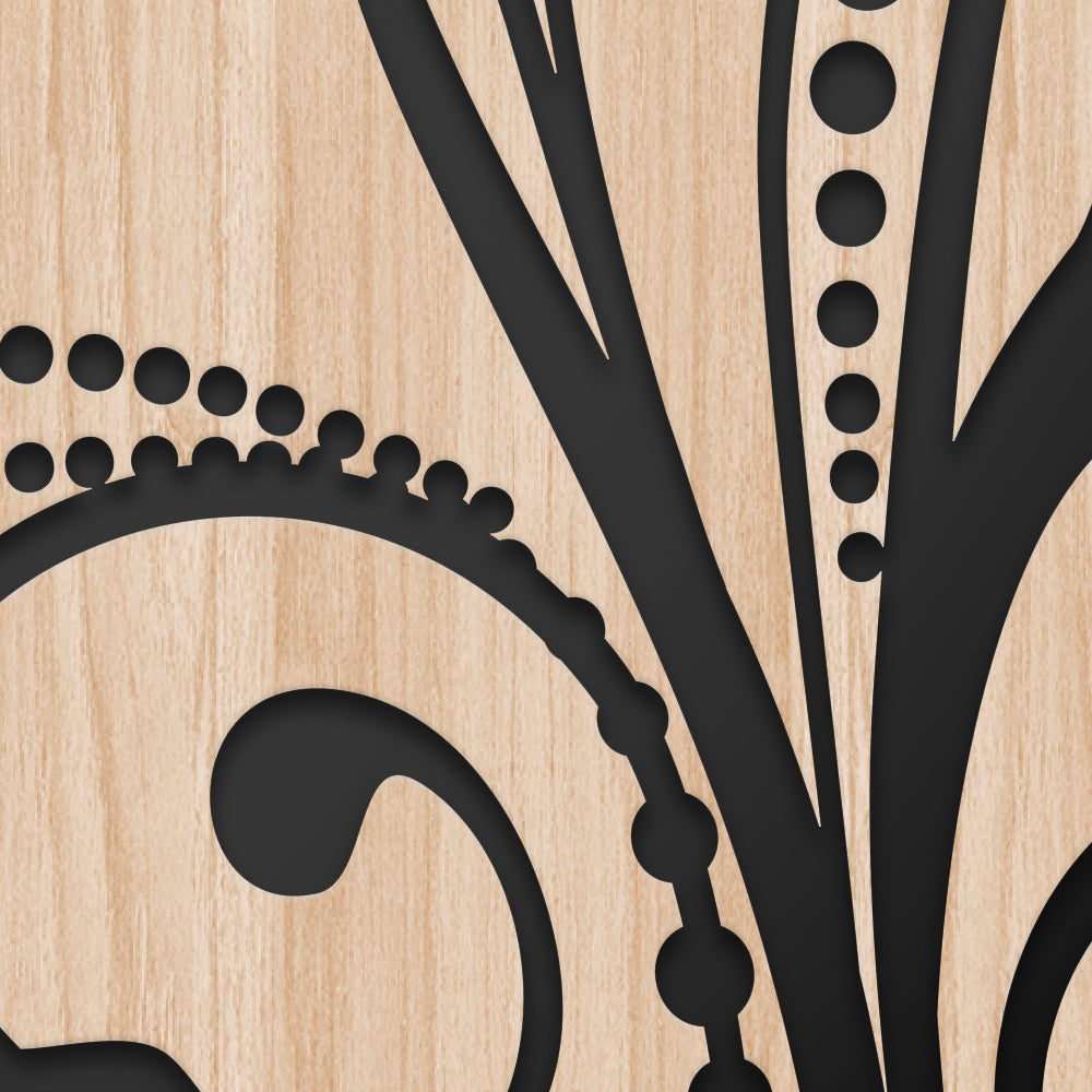 PLANTAE - Quadro arredo LASERCUT composito Legno e PVC Misura: 50x100 cm