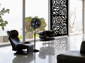 PLANTS - Pannello in PVC traforato - Parasole Colore: nero, Misura: 47x94 cm