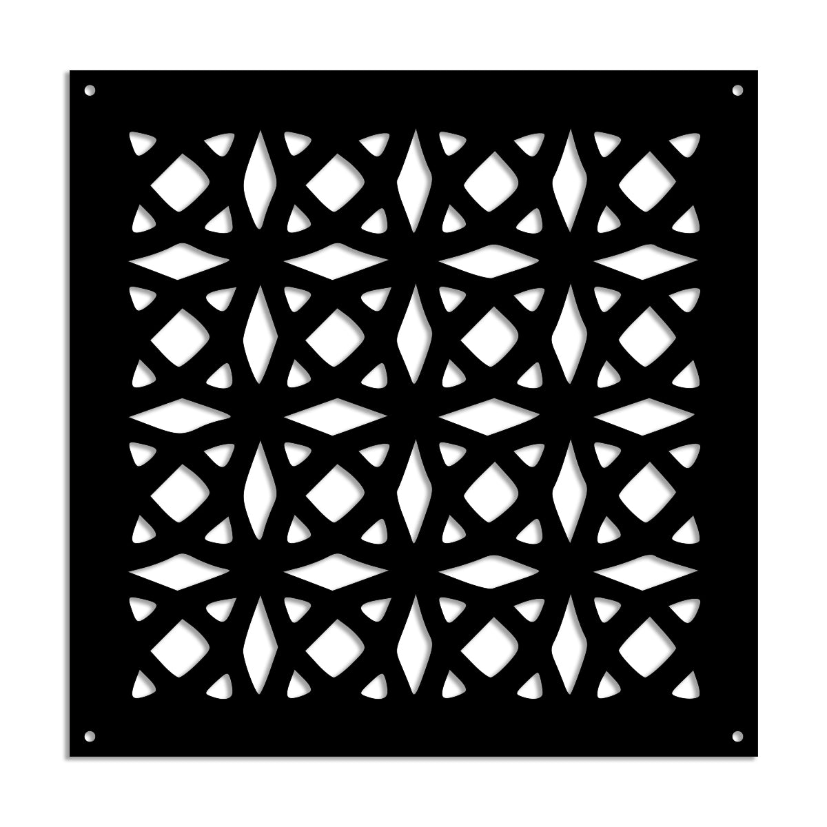 PLENITUDE - Pannello in PVC traforato - Parasole Colore: nero, Misura: 98x98 cm