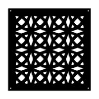 PLENITUDE - Pannello in PVC traforato - Parasole Colore: nero, Misura: 98x98 cm