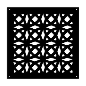 PLENITUDE - Pannello in PVC traforato - Parasole Colore: nero, Misura: 98x98 cm