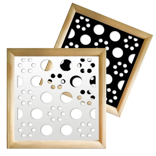 POINTS - Moduli Decorativi in Legno e PVC Misura: 48x48 cm, Colore: nero