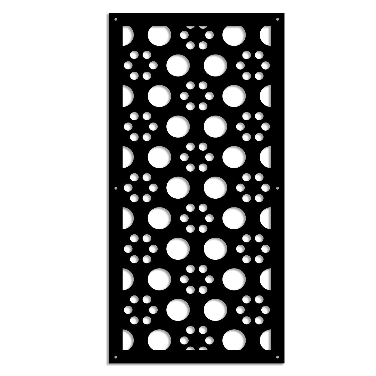 POINTS - Pannello in PVC traforato - Parasole Misura: 50x150 cm, Colore: nero