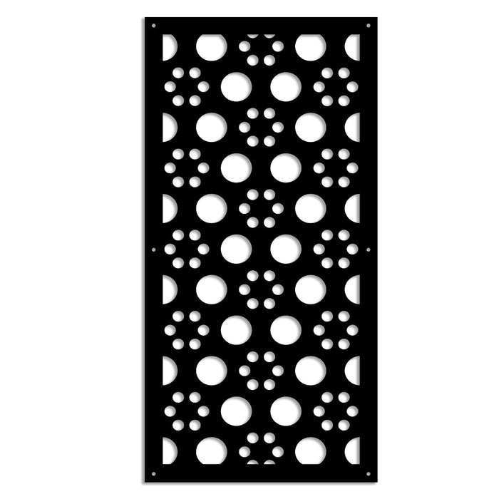POINTS - Pannello in PVC traforato - Parasole Misura: 50x150 cm, Colore: nero