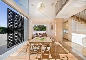 POINTS - Pannello in PVC traforato - Parasole Misura: 50x150 cm, Colore: nero